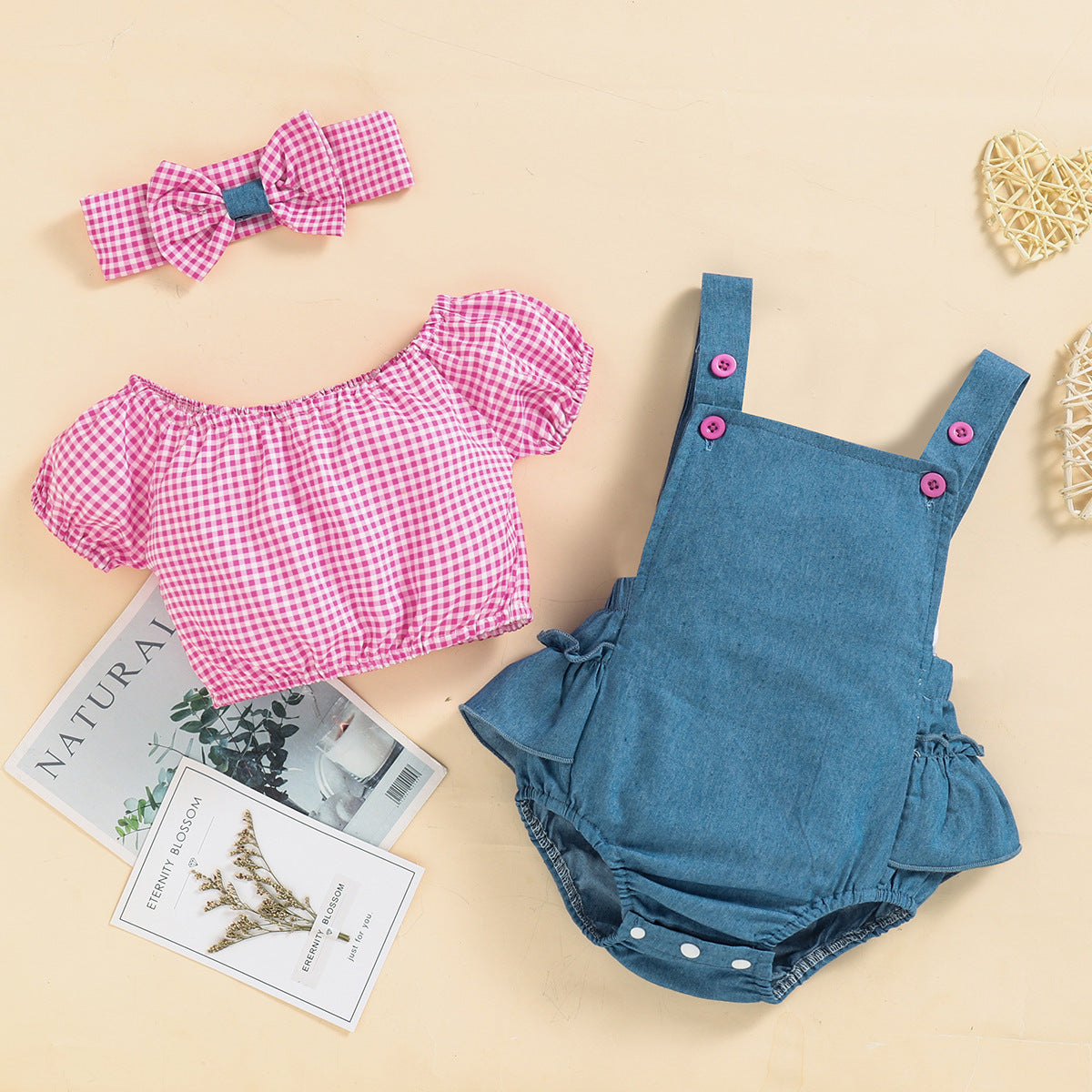 Girl Baby Denim Strap Pants