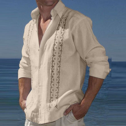 Seaside Cool Beach Print Shirt