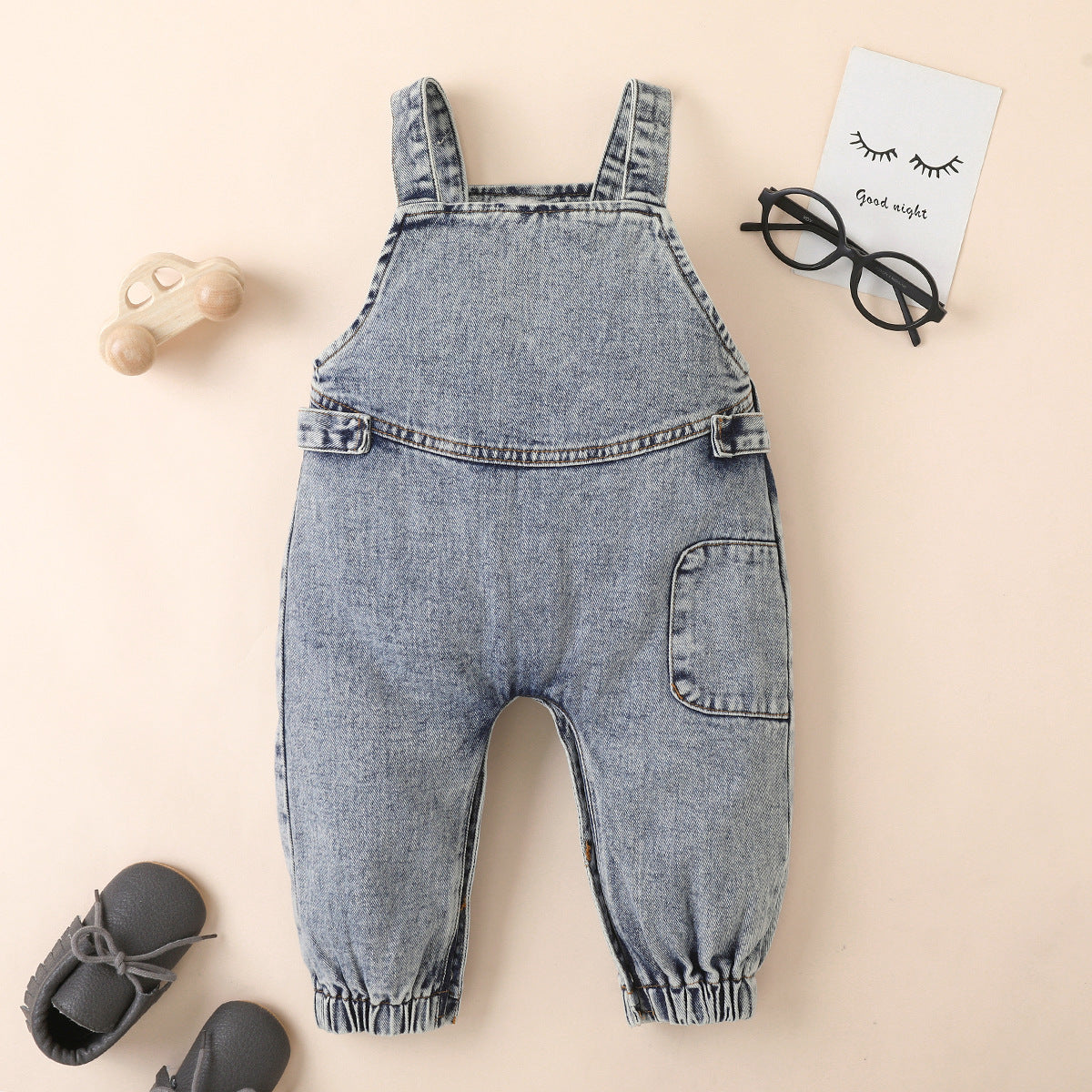 Children's Denim Straps And Pants