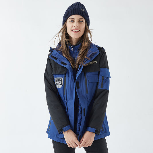 Two-Piece Detachable Waterproof and Windproof Korean Mountaineering Ski Jacket