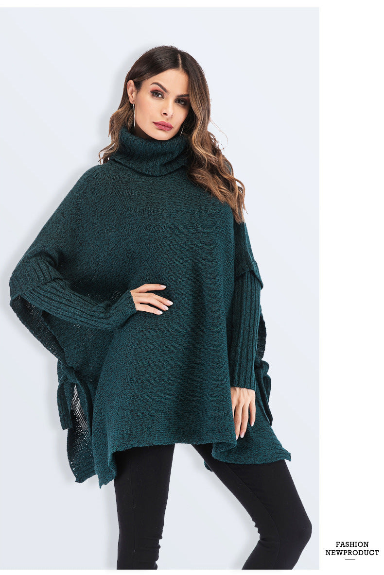 2023 New Large Size Women's Turtleneck Sweater Loose Sweater Women's Knitwear