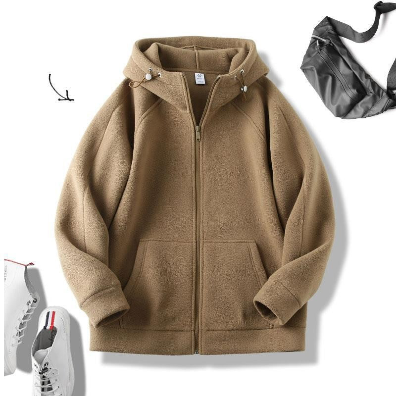 Single-layer Fleece-lined Thickened Men's Clothing Jacket