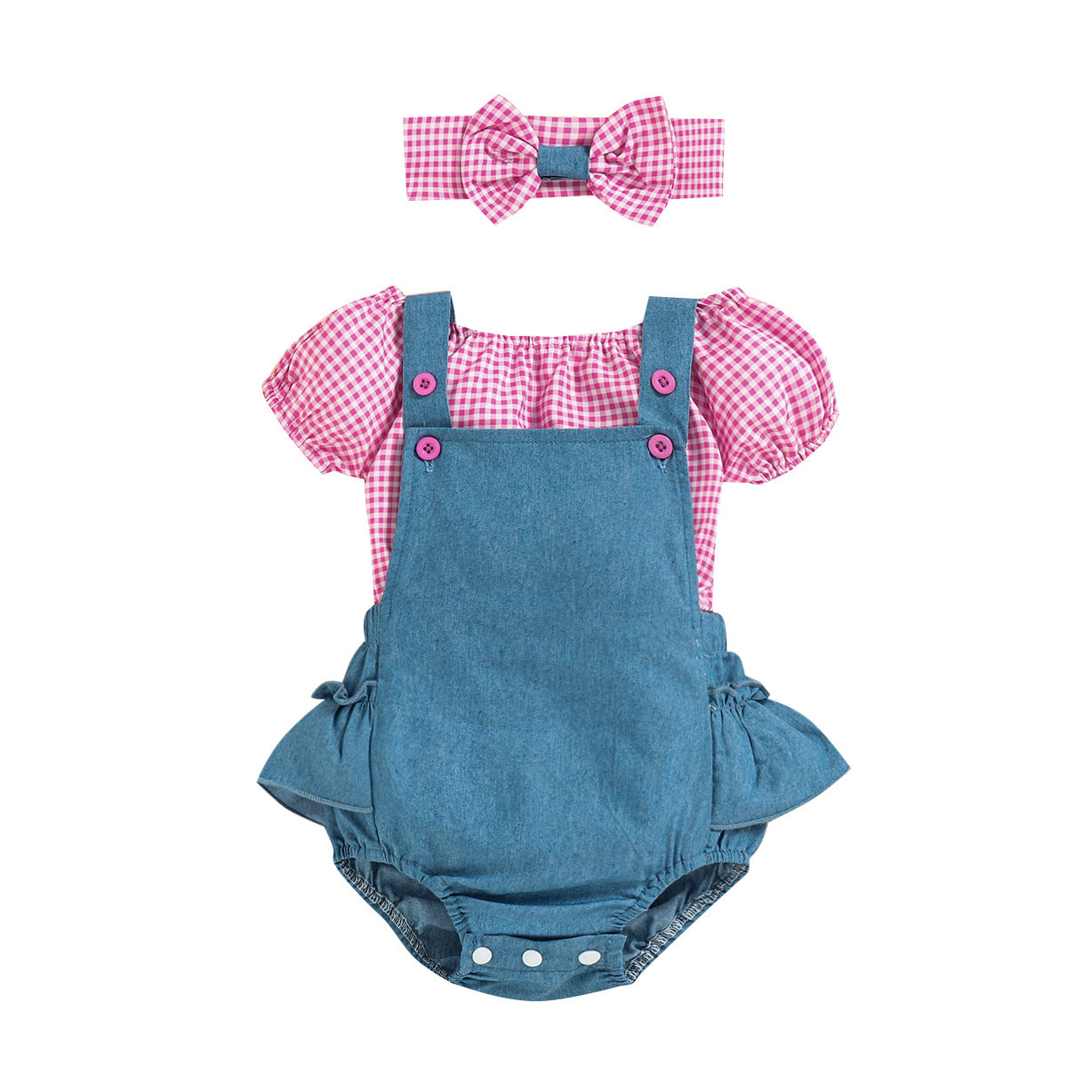 Girl Baby Denim Strap Pants