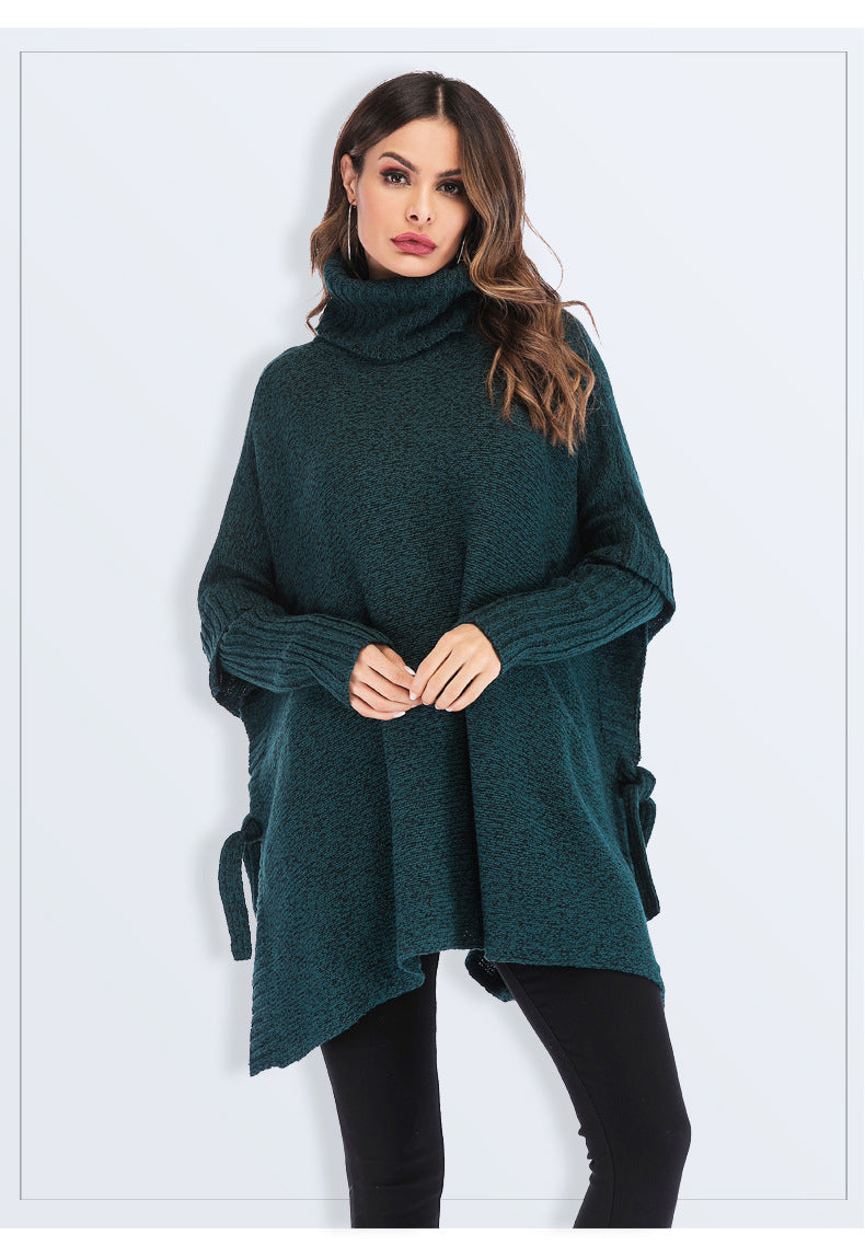 2023 New Large Size Women's Turtleneck Sweater Loose Sweater Women's Knitwear