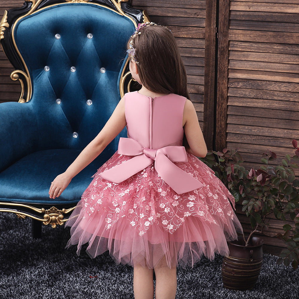 Clothing Baby Girls Middle And Small Children Kindergarten Dresses