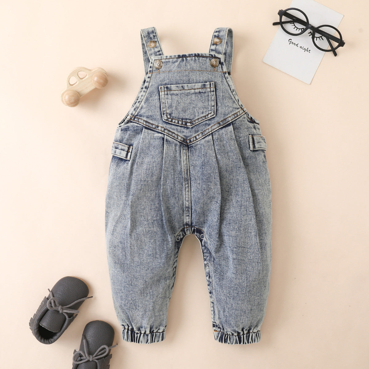 Children's Denim Straps And Pants