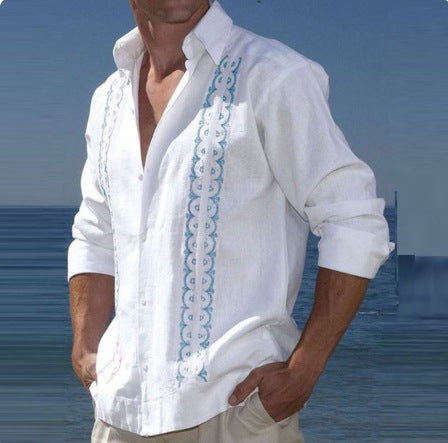 Seaside Cool Beach Print Shirt