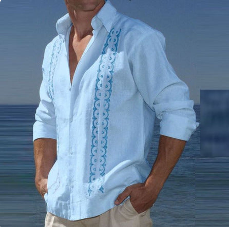 Seaside Cool Beach Print Shirt