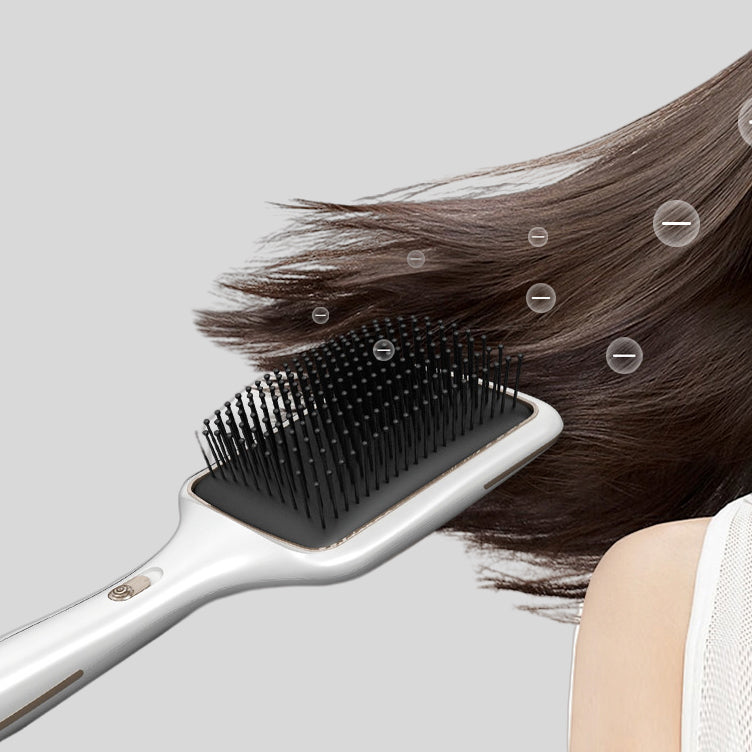 Wireless Charging Straight Hair Comb Negative Ion Blowing Vibration Beauty Supplies