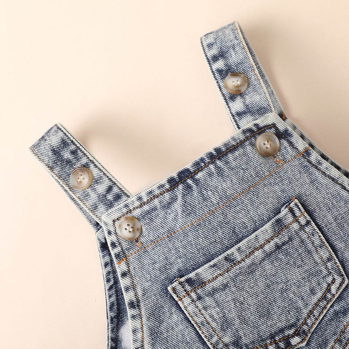 Children's Denim Straps And Pants