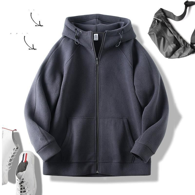 Single-layer Fleece-lined Thickened Men's Clothing Jacket