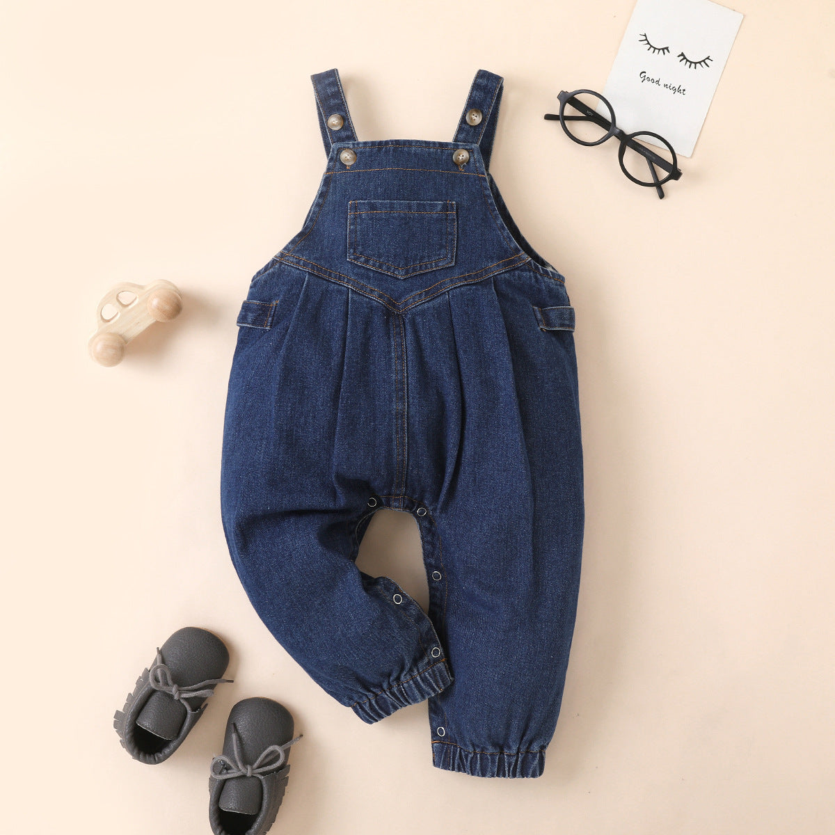 Children's Denim Straps And Pants